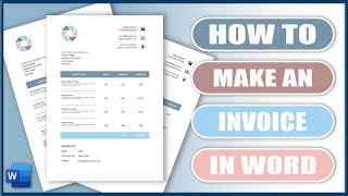 How to make an invoice in Word | MS Word Tutorials