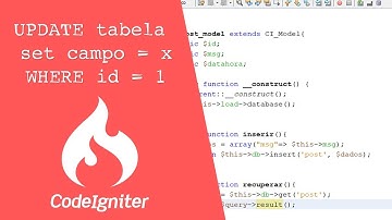 [Codeigniter] Como editar dados do banco no Codeigniter