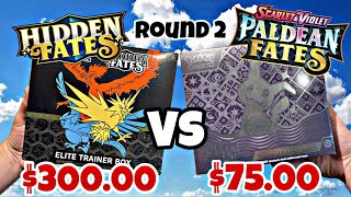 $375 Hidden Fates VS Paldean Fates Pokémon opening BATTLE! Round 2 #reaction #pokemon #opening #fyp