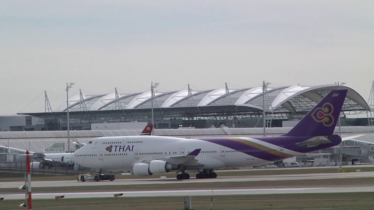 Thai Airways Flug Tg925 Munchen Bangkok Boeing 747 Jumbojet Youtube