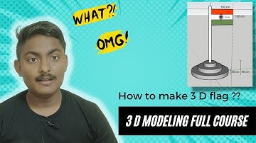 Part -1 How to make 3 D Model of India Flag | 3 D modeling Course for kids |  Sketchup tutorials