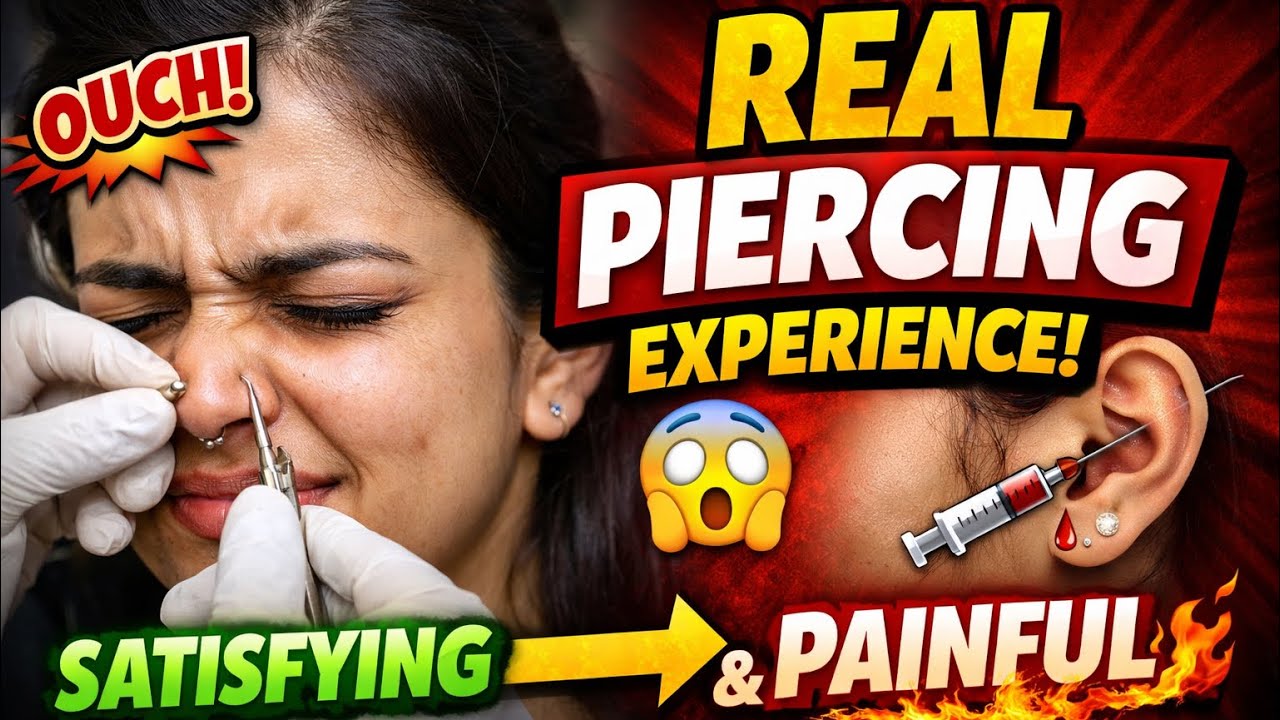 Real Ear / Nose Piercing 💉 | No Fake No Drama