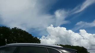 Strange white clouds on the road.♫ HD