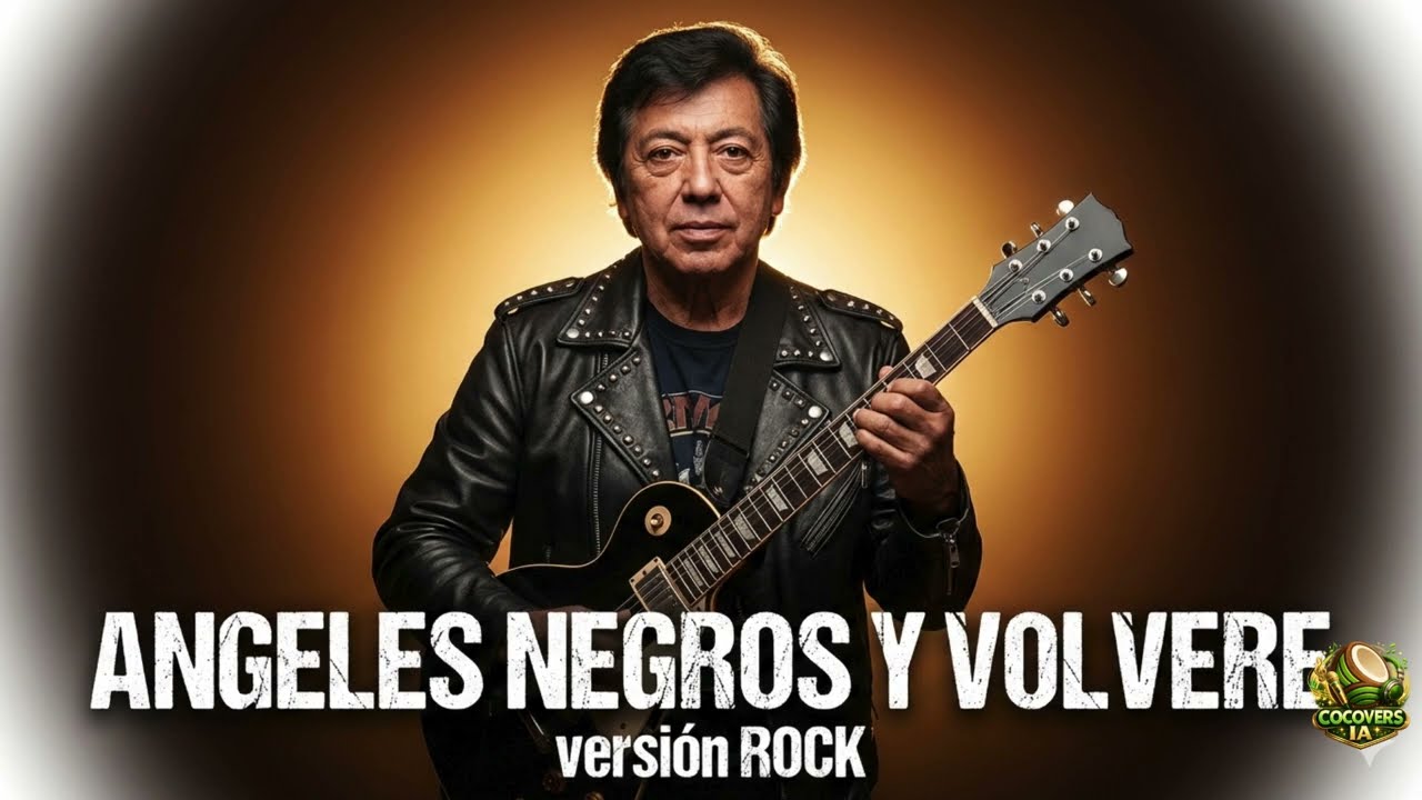 ANGELES NEGROS  Y VOLVERÉ  version rock( ia covers).#music #song #cover #rock #ai #aimusic