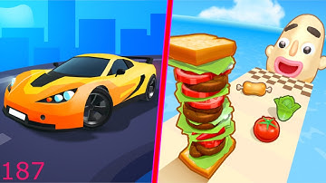 Race Master 3D Vs Sandwich Runner - Android iOS Gameplay Walkthrough - Mobile Games - 187