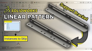 SOLIDWORKS Tutorial: Linear Pattern with Instances to Skip on a Support Bracket Design