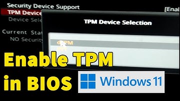 How to enable TPM in Bios Setting to install Windows 11 FIX