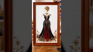 string art dress time lapse #shorts #satisfying #timelapse #shortviral #timelapsevideo #trending