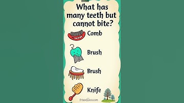 RIDDLE - What has many teeth but cannot bite?