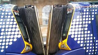 class 380 scotrail uncoupling and a couple of trains leaving Glasgow central 3.7.21