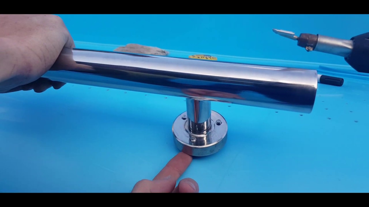 Монтаж поручня для полипропиленовых бассейнов - YouTube