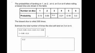 Relative Frequency Biased Dice