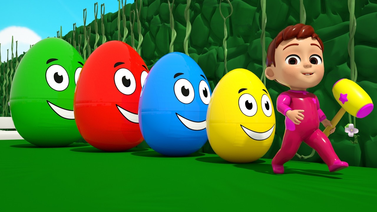 Learning Colors and Numbers Songs | Colorful Eggs on the Farm | Nursery Rhymes & Kids Songs