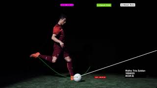 Analisis Tendangan Cristiano Ronaldo dengan aplikasi Kinovea screenshot 3