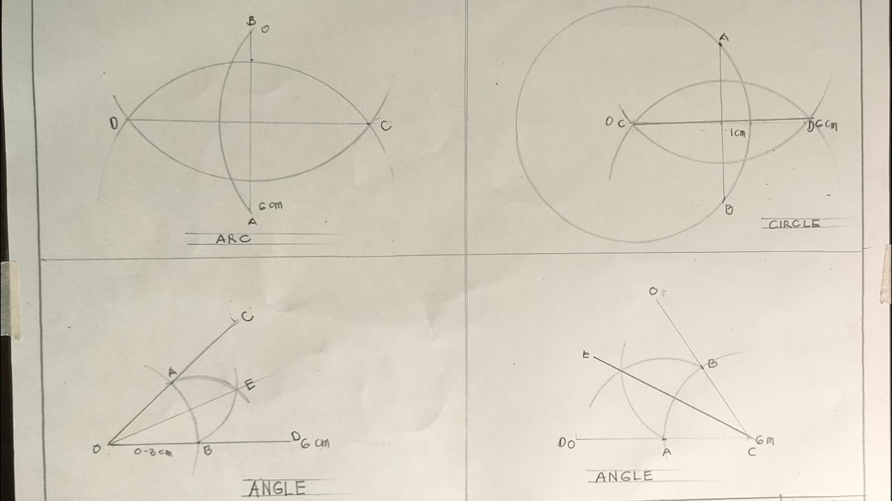 Bisecting Arc,Circle and Angle|Technical Drawing 1||Plate 2.4 - YouTube