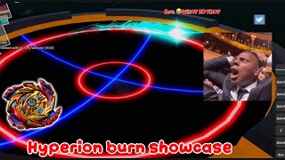 Hyperion burn showcase | Beyblade Chrome Reborn