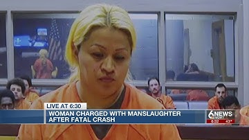 Woman charged with manslaughter in fatal crash