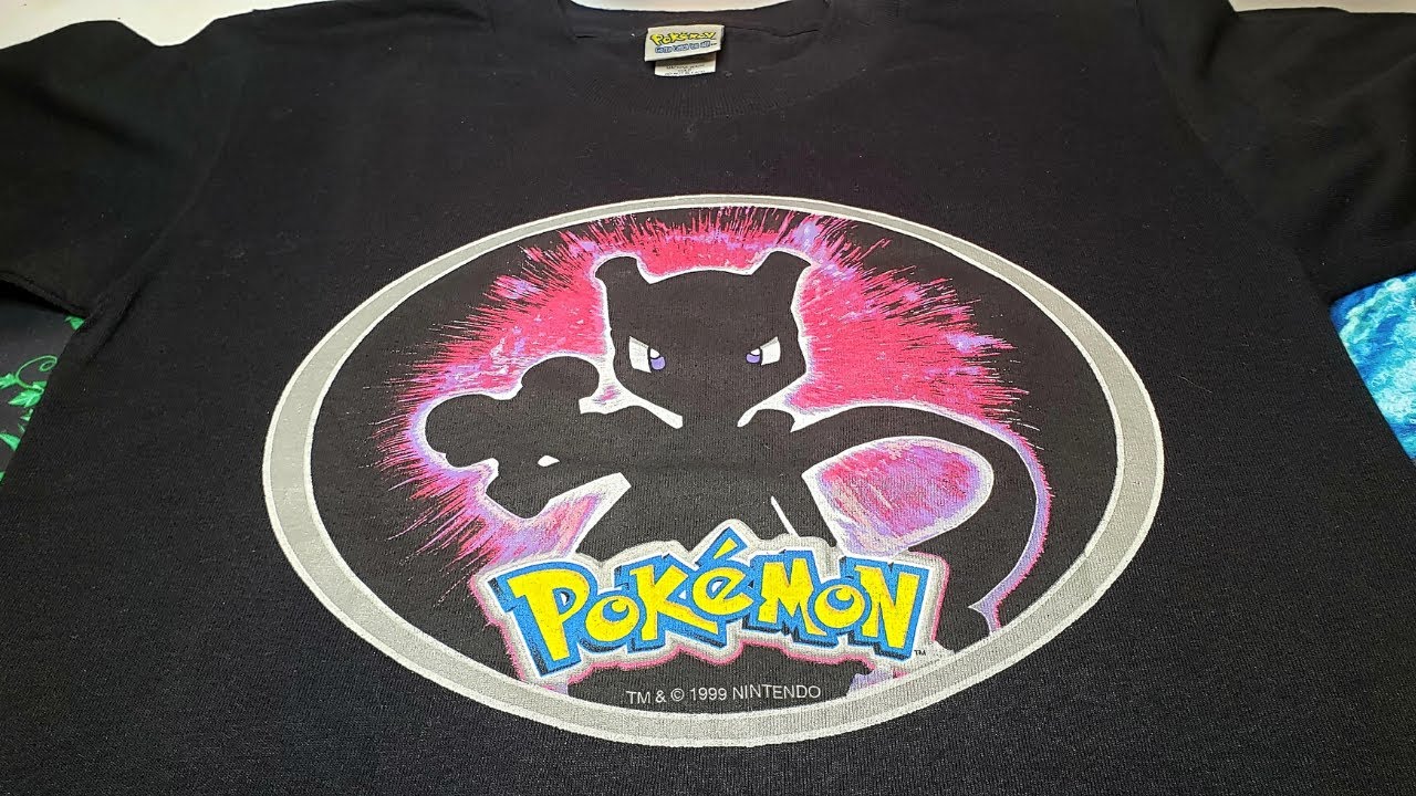 VINTAGE POKEMON TSHIRT FROM 1999 MEWTWO!! - YouTube