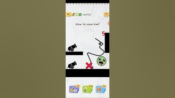 Draw 2 Save Stickman Puzzle Level 53: How To Save Him