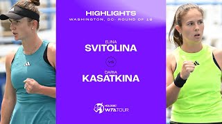 Elina Svitolina vs. Daria Kasatkina | 2023 Washington, DC Round of 16 | WTA Match Highlights