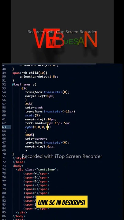 Rotating text dengan html css⚡ #shorts #storywa