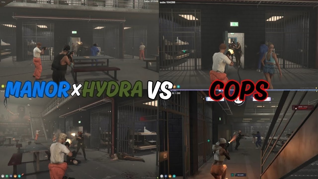 Manor x Hydra Have a Holdout Against PD In The Cells | Multi POV | NoPixel 4.0 GTA RP