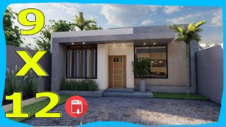 HOUSE PLAN 9x12 A Floor with TWO Rooms Facades of Modern Houses