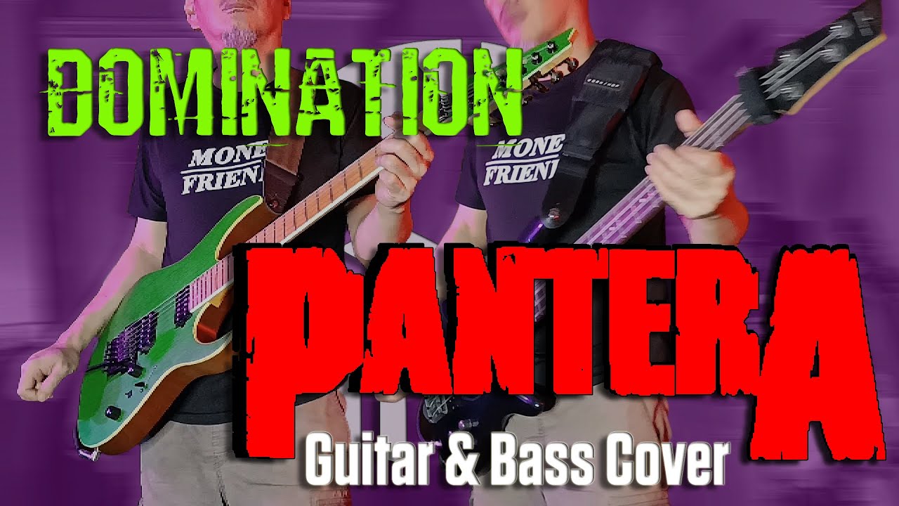 Pantera – DOMINATION (кавер на гитаре и басе) | Мощный грувовый металлический тон!