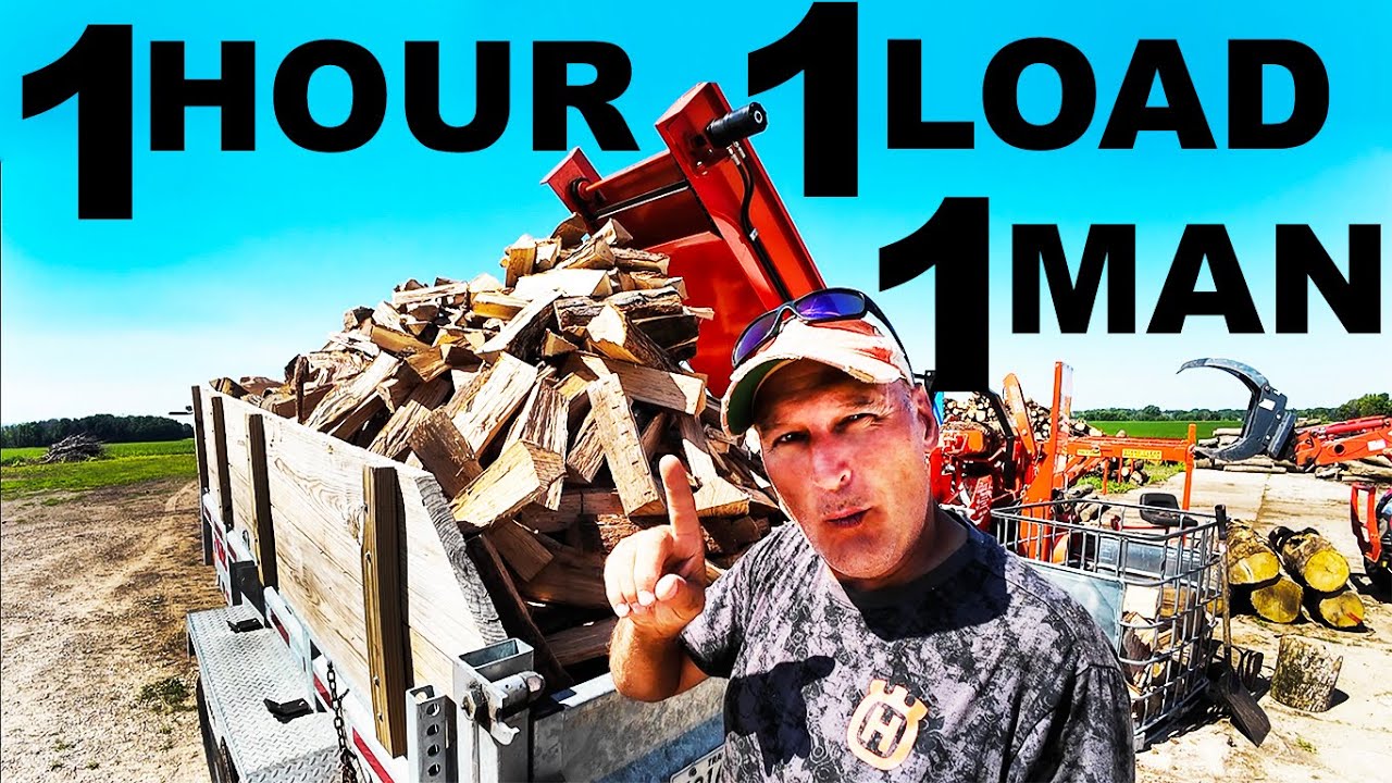 CAN IT BE DONE...ONE MAN ONE HOUR ONE LOAD OF FIREWOOD MADE!