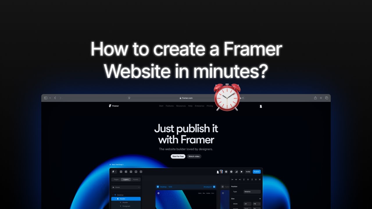 Framer Tutorial: How to create a website in minutes? - YouTube