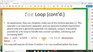 Repetition  structure with i for part 2