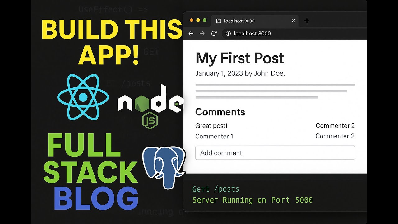 Full Stack Blog App with Node.js, PostgreSQL & React