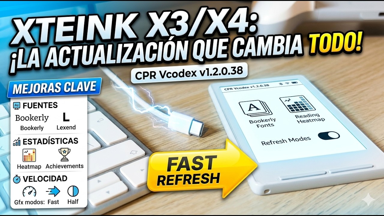 Vcodex Ereader Logo Convertí mi Xteink en el E-Reader PERFECTO: CPR Vcodex 1.2.0.38 (Guía ...