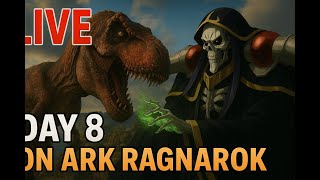 OVERLORD Tames a REX?! | Day 8 on ARK Ragnarok 🔥 Modded Cluster Survival
