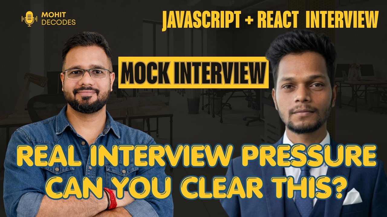JavaScript & React Mock Interview | Real Technical Coding Interview ...