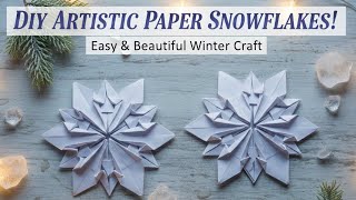 DIY Artistic Paper Snowflakes: Easy Aesthetic Room Decor Transform Your Space With Snowflake Patterns