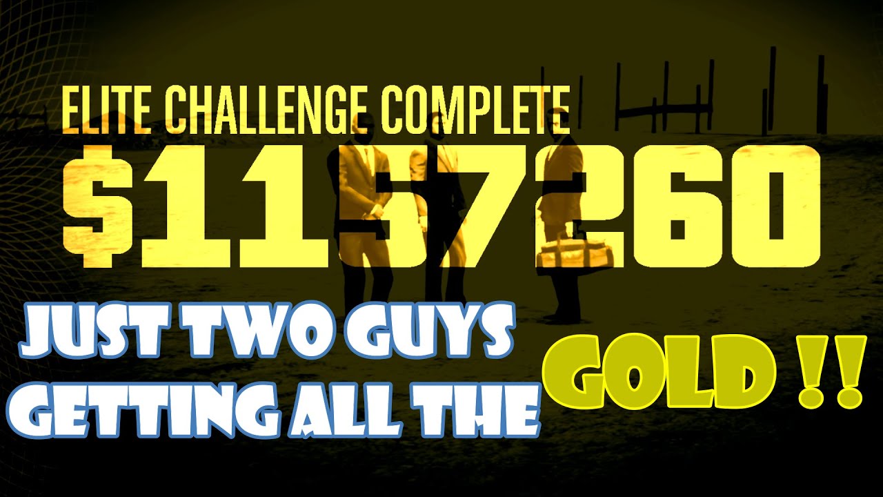 2 guys getting all the gold and complete elite challenge GTA Diamond Casino Heist
