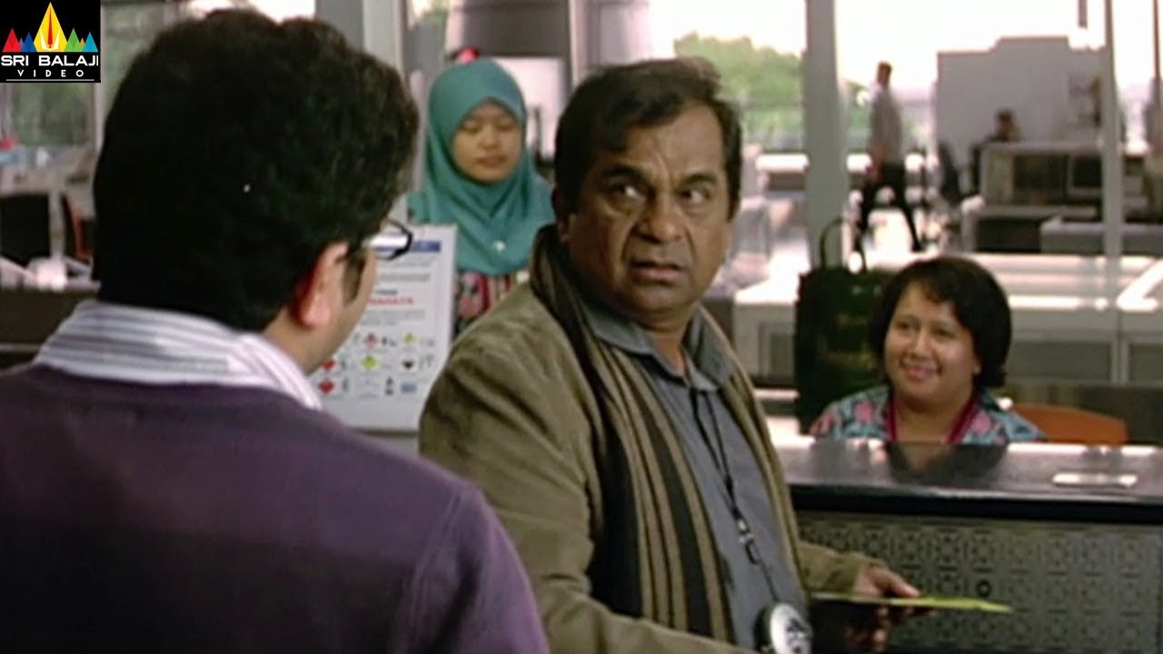 Prayanam Movie Brahmanandam Airport Comedy | Telugu Movie Scenes | Manchu Manoj | Sri Balaji Video