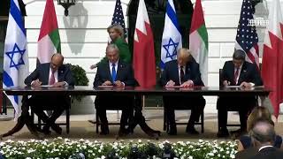 President Trump participates in a signing ceremony of the Abraham Accords