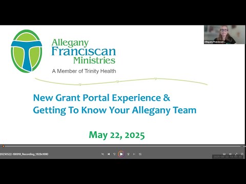 New Grant Portal Experience &amp; Getting to Know Your Allegany Team 5/22/2025