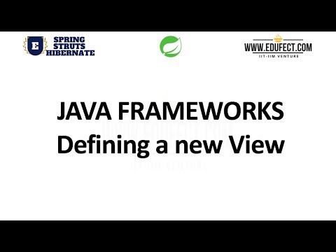 Edufect: Java Frameworks : Defining and configuring a View