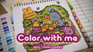 🐰Color With Me: Cozy Cuties by Coco Wyo | Bunny Garden 🌿 Coloring with Ohuhu Markers