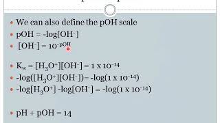 pH Scale - acids/bases 2 - Leaving Certificate Chemistry