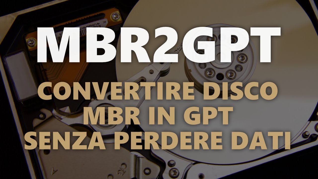 Update MBR2GPT - Come convertire un disco MBR/BIOS in GPT/UEFI senza perdere dati