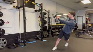 TRX split stance horizontal chop