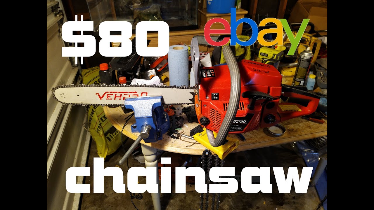 VEHPRO 58cc 80 ebay chainsaw YouTube
