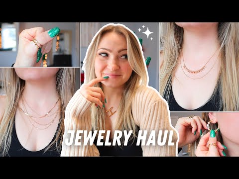DRESS UP JEWELRY HAUL // dainty gold rings and necklaces
