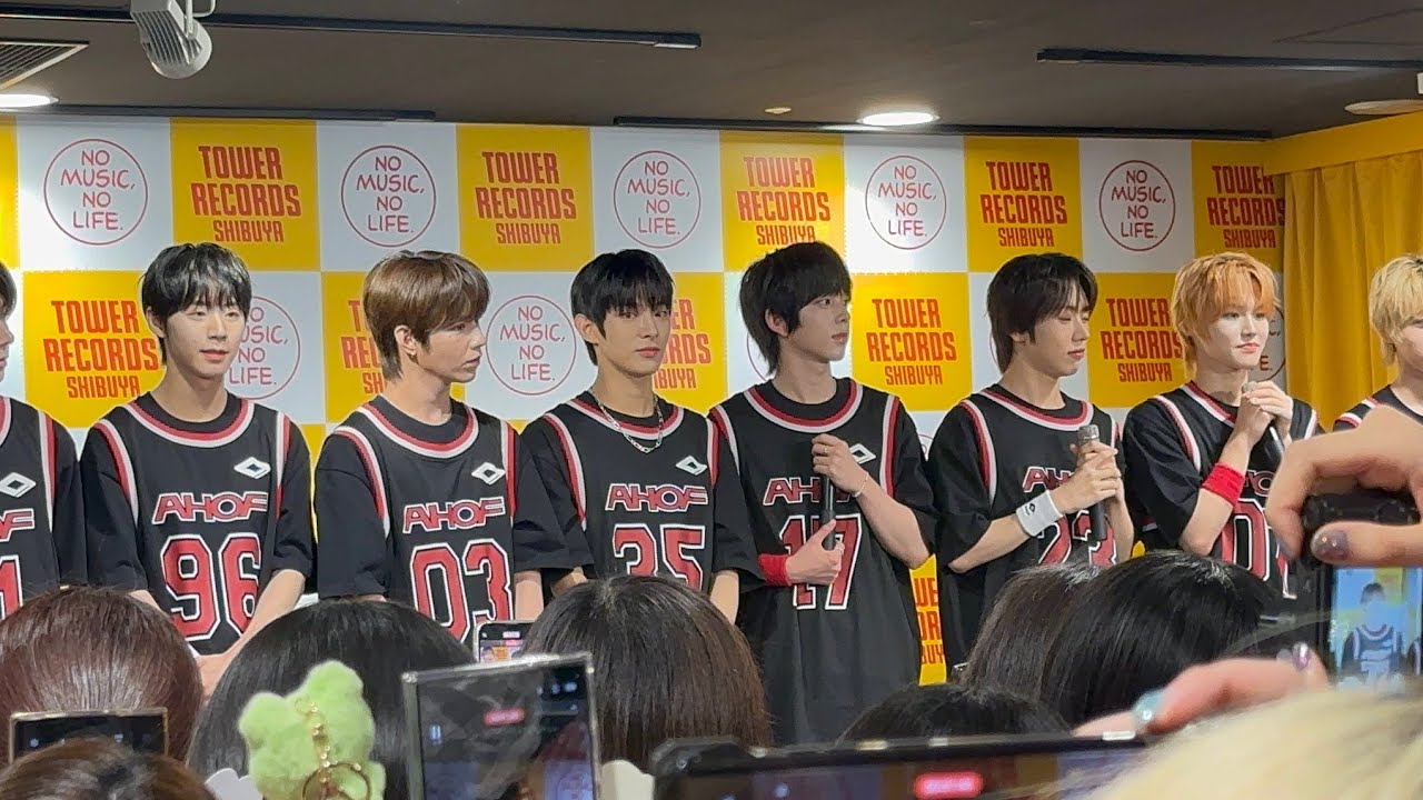 AHOF 'Who We Are' release event in Tower Records Shibuya Tokyo, Japan アホプ 渋谷タワレコ