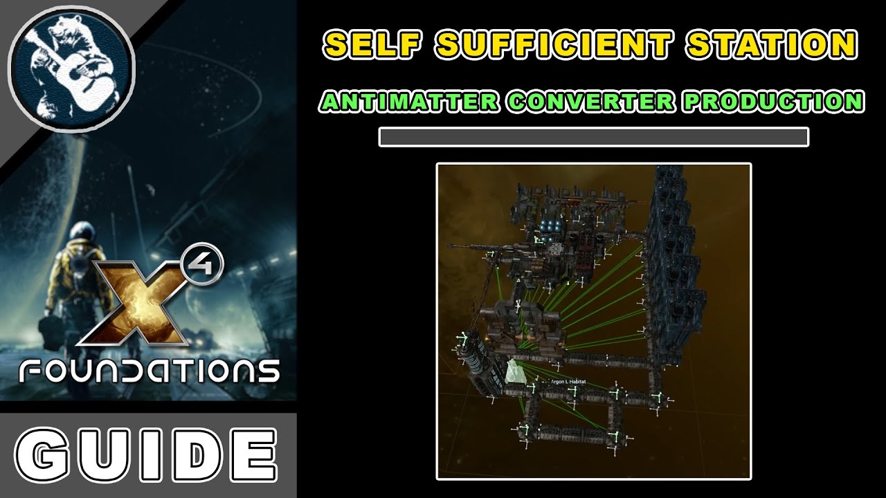 X4 Foundations Station Building Guide Antimatter Converter Production