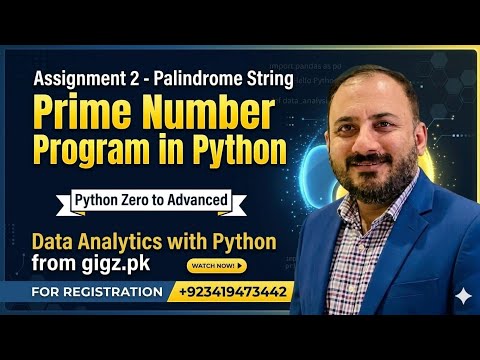 Python Zero to Advanced – Assignment 2 | Prime Number Program in Python #W3SKILLSET